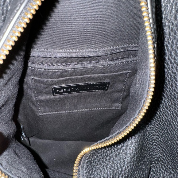 Rebecca Minkoff large Julian black pebble leather backpack with gold hardware - Picture 9 of 9